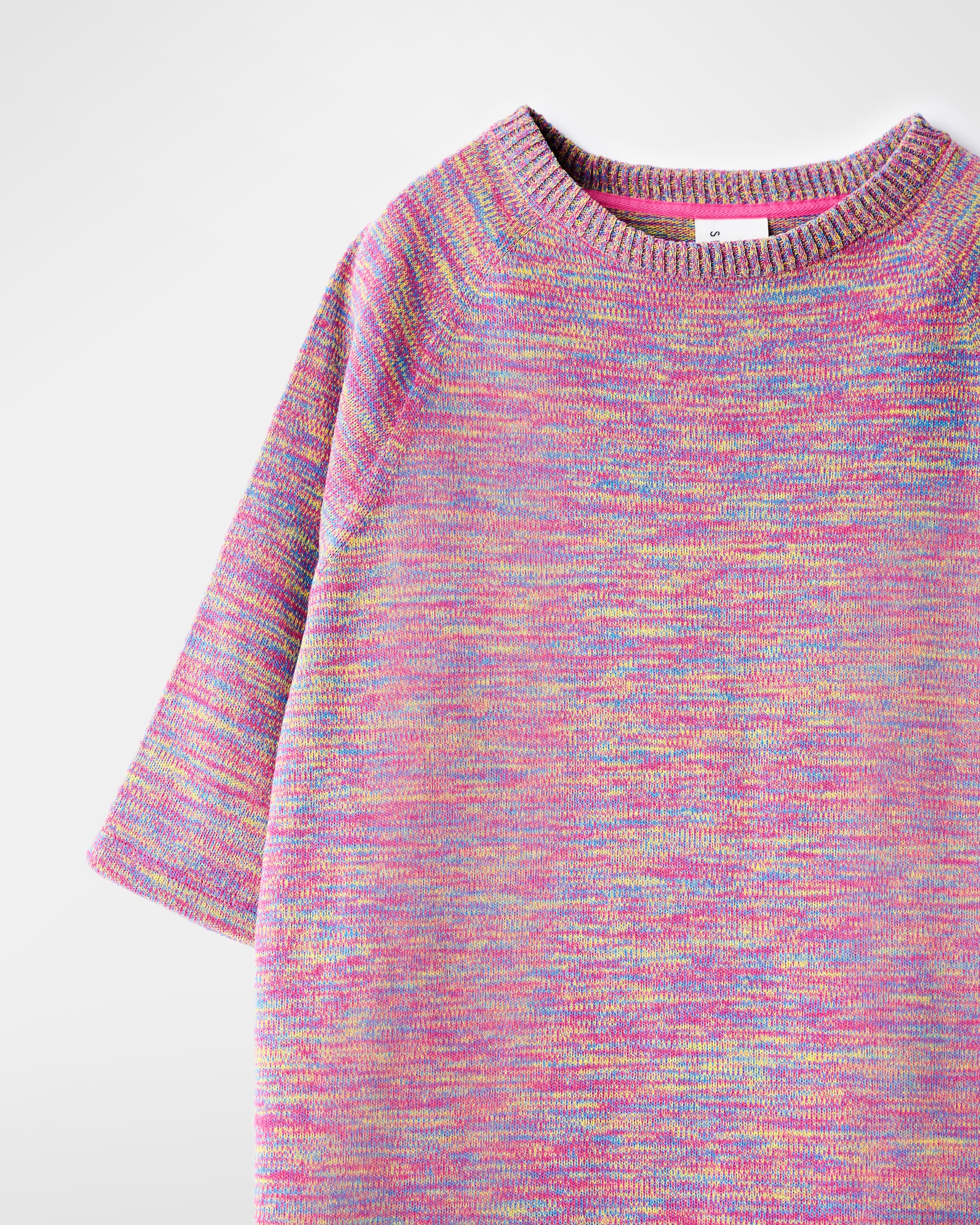 ゆったりニットTシャツ/花火マルチヘザー | SHIMAKOROMO Lab.