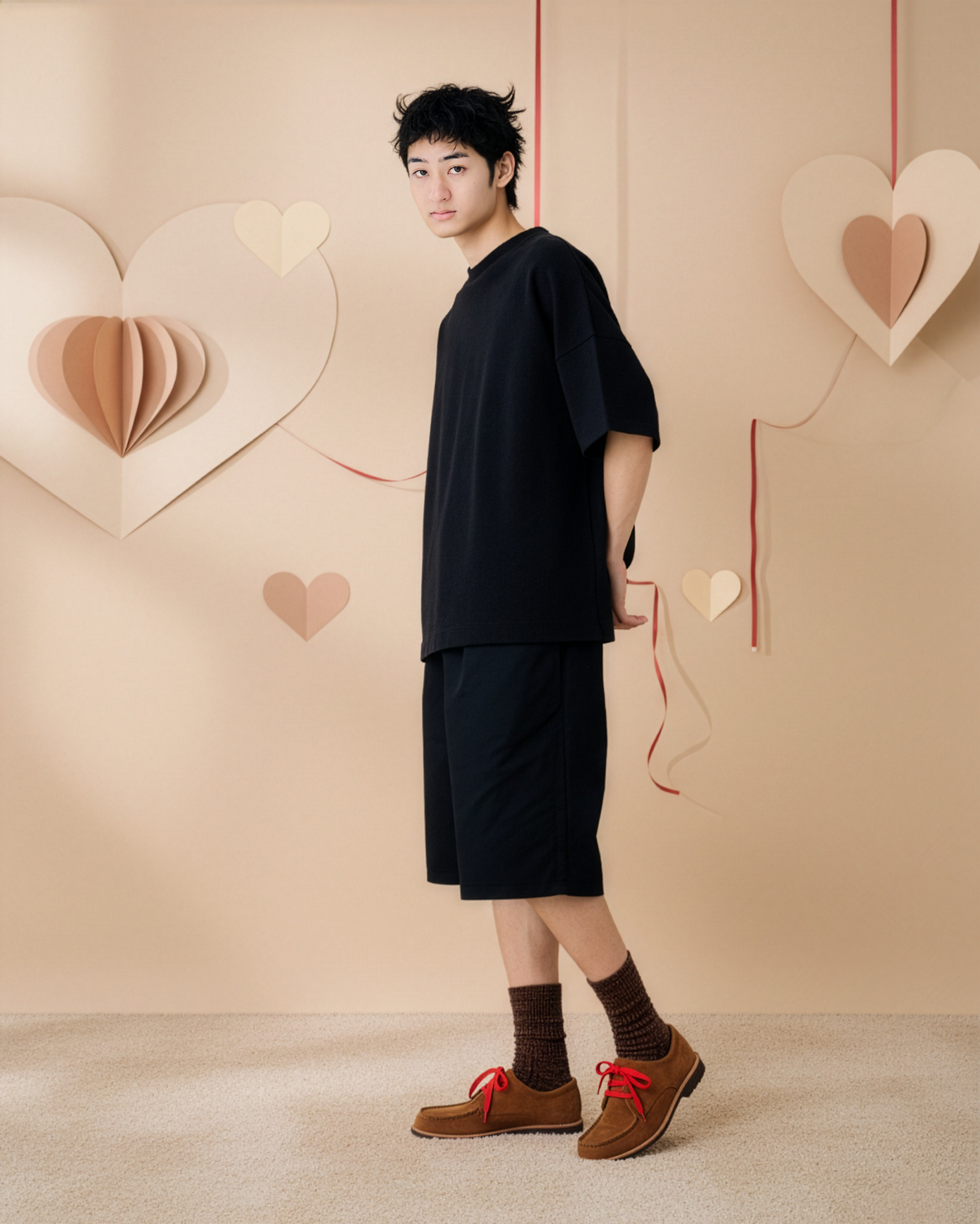 Simohuri 和紙糸リブソックス/Choco Deluxe