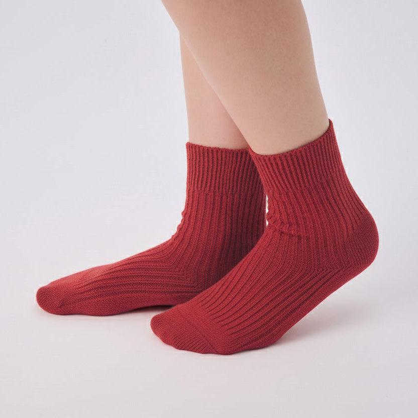 Simohuri 和紙糸リブソックス/スノーハイビスカス