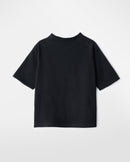 ゆったりニットTシャツ／烏ブラック | SHIMAKOROMO Lab.
