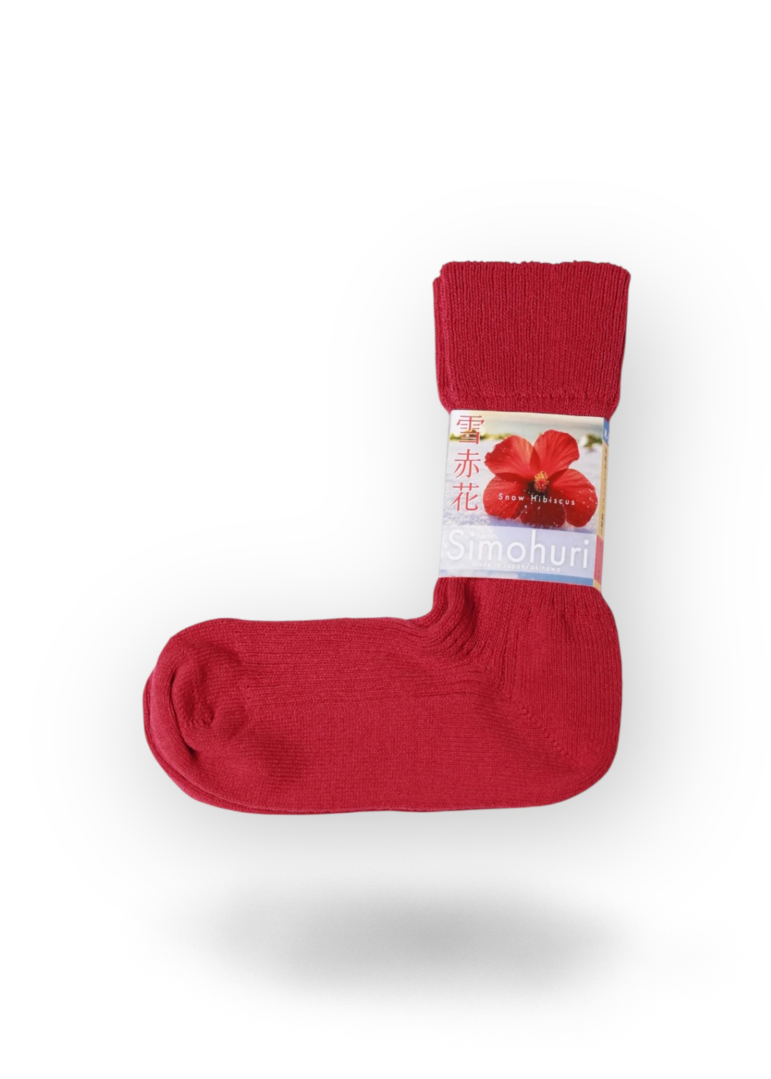 Simohuri 和紙糸リブソックス/スノーハイビスカス