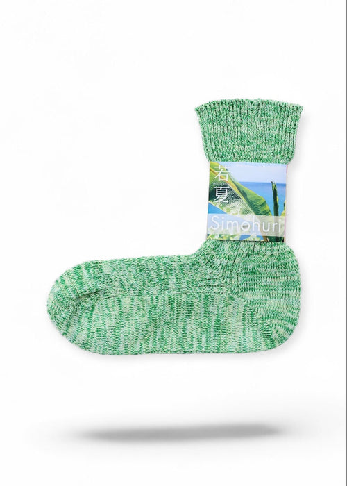 Simohuri 和紙糸リブソックス/若夏