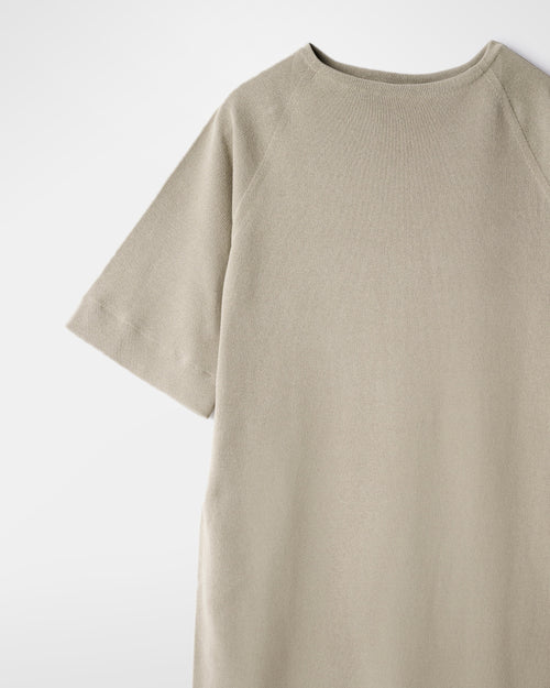 ひろそでニットワンピース/煎茶ベージュ | SHIMAKOROMO Lab.