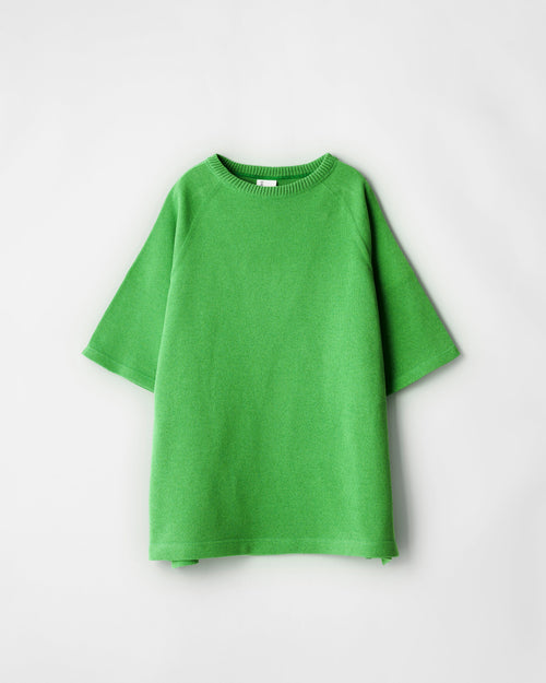 ゆったりニットTシャツ／常盤グリーン | SHIMAKOROMO Lab.