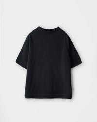 ゆったりニットTシャツ／烏ブラック | SHIMAKOROMO Lab.