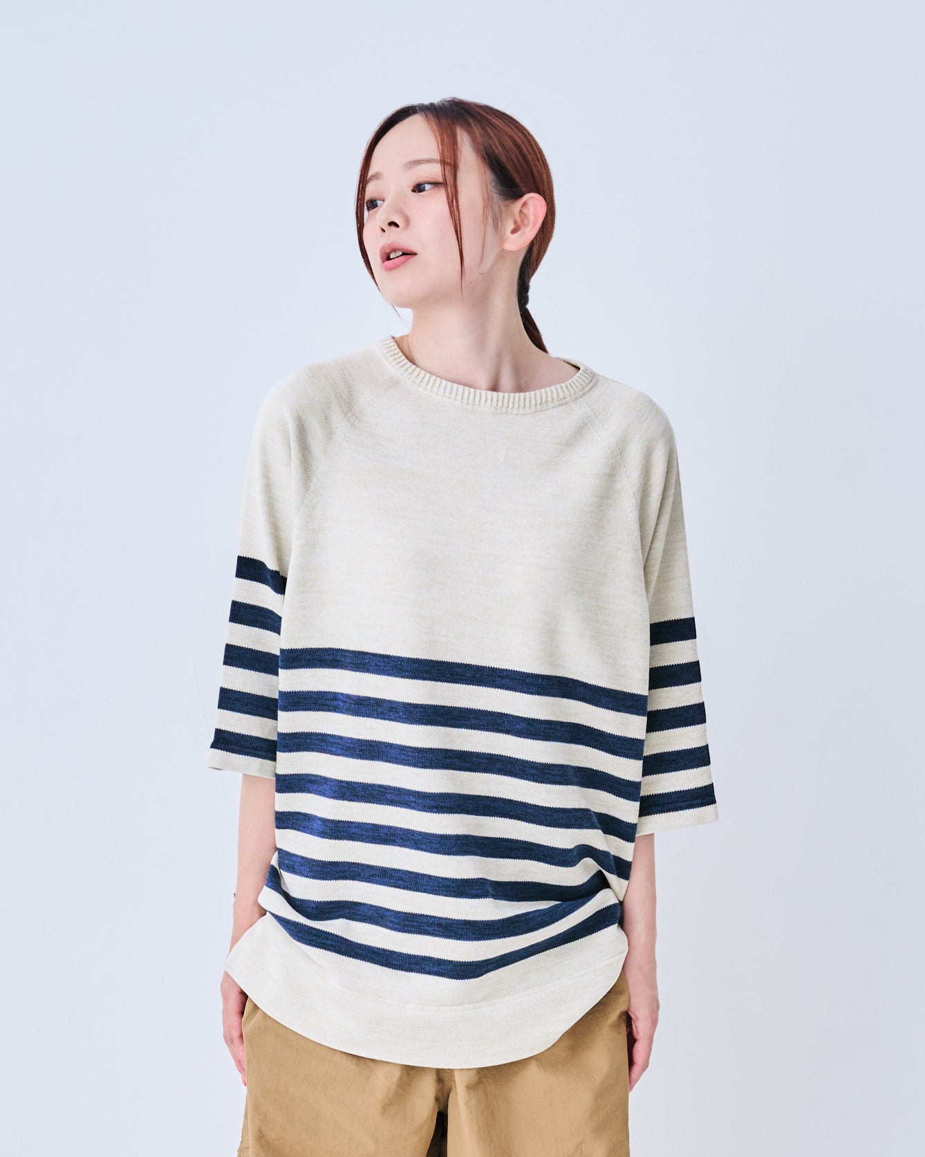 條紋針織T卹/Nagisa條紋