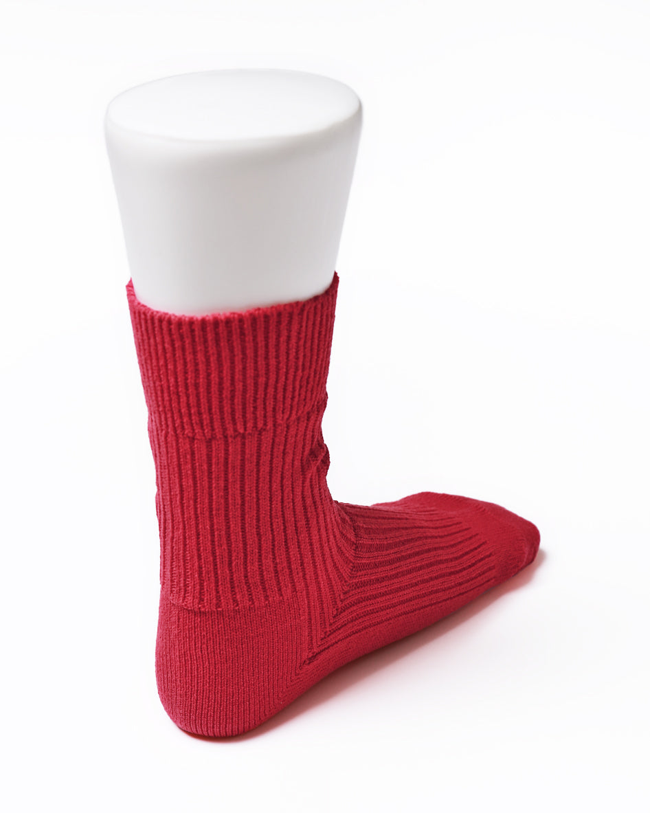 Simohuri 和紙糸リブソックス/スノーハイビスカス